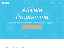Tablet Screenshot of affiliate.eurodns.com